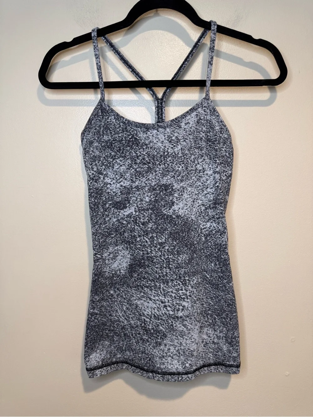 Lululemon Power Y Tank Luon Spray Jacquard White